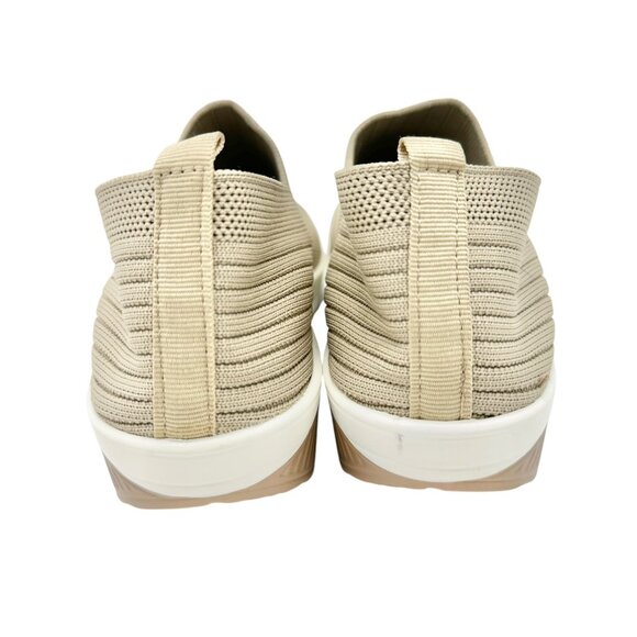 Slip On Sneakers Womens Size 8 US 40 EU Beige Knit With Cushioned Sole - Picture 6 of 7